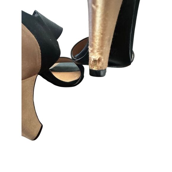 Prada Iconic Retro Satin Sandals Shoes Slingback Peep Open Toe Pumps Size 39 - Picture 16 of 16